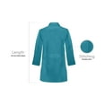 thumbnail image 3 of Panda Uniform by HeedFit Women's 32" Medical Lab Coat, Snap Front, Notched Lapel, 4XL, Teal, 3 of 6