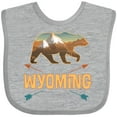 thumbnail image 3 of Inktastic Wyoming Vacation Bear Silhouette Boys or Girls Baby Bib, 3 of 4