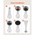 thumbnail image 6 of 4 PCS Crystal Wedding Flower Vase 20 in Tall Flower Table Centerpieces Crystal Cylinder Banquet Vases Easy Installation Versatile Arrangement Stand for Party Events Room Home Decor Silver, 6 of 12