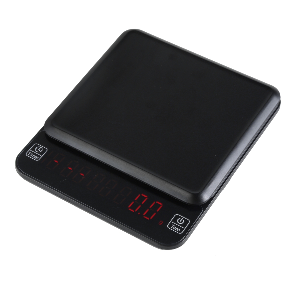 Geemin Precise Electronic Digital Coffee Scale With Timer And Tare Function, 3KG/0.1G Espresso Weighing Tool Kitchen Scales