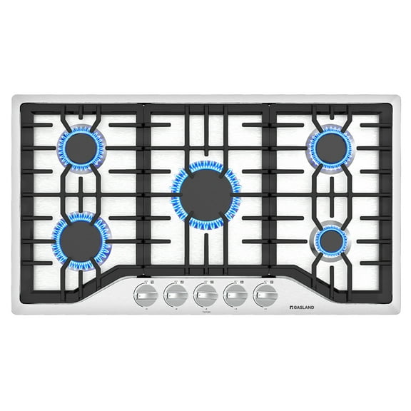 Gasland Chef 36 in. NG/LPG Convertible Gas Cooktop in Stainless Steel with 5 Burners
