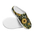 thumbnail image 3 of Daiia Sunflowers Print Women’s Fuzzy Slippers Memory Foam Lightweight House Shoes Cozy Loafer Flannel House Shoes-35/36, 3 of 7