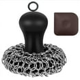 thumbnail image 1 of Cast Iron Cleaner Chainmail Scrubber, Upgraded Handle Cast Iron Scrubber Brush 316 Chain Mail Scrubber, 1 of 9