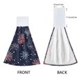 thumbnail image 3 of Yayeee Kitchen Hanging Hand Towels Set of 2 with Loop Bathroom Absorbent Tie Towel, Red and Blue Fireworks Pattern, 3 of 7
