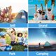 thumbnail image 5 of Refugio de playa, carpa de playa portátil extraligera, refugio solar para 2-3 personas, incluye bolsa de transporte, carpa de playa para familia, playa, jardín, camping, 5 of 7
