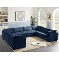 thumbnail image 4 of Meridian Furniture Jacob Navy Velvet Modular Sectional, 4 of 10