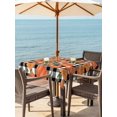 thumbnail image 2 of Outdoor Tablecloth with Umbrella Hole and Zipper, Thanksgiving Square Table Cloth 54x54 Inch Waterproof Tablecloth, Fall Orange Pumpkin Black White Plaid Picnic Table Cover for Patio Camping, 2 of 7