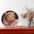 thumbnail image 2 of Astronaut Cat on The Pink Planet Round Wall Clock Silent Battery Operated Home Decor for Living Room Bedroom, 2 of 7