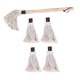 thumbnail image 1 of 6 Pcs Bbq Basting Brush Set Cotton Yarn Baking Oil Brush Wooden Handle for Grilling Accessories, 1 of 5