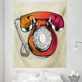 thumbnail image 1 of Vintage Tapestry, Illustration of a Classic Retro Telephone with Numbers Vintage Art Design Print, Fabric Wall Hanging Decor for Bedroom Living Room Dorm, 5 Sizes, Beige Red, by Ambesonne, 1 of 1