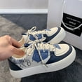 thumbnail image 3 of Zapatos blancos pequeños de estilo japonés con cabeza grande para mujer, primavera y otoño, estilo coreano, estilo universitario, suela gruesa, zapatillas casuales para estudiantes que combinan con, 3 of 6