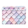 thumbnail image 7 of Yayeee Collapsible Cube Storage Bin with Lid Fabric Closet Decorative Basket with Handles, Pink Art Pattern, 7 of 7