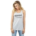 thumbnail image 2 of Reinvent Yourself Women's Fashion Sleeveless Flowy Racerback Tank Top Sport Grey X-Large, 2 of 5