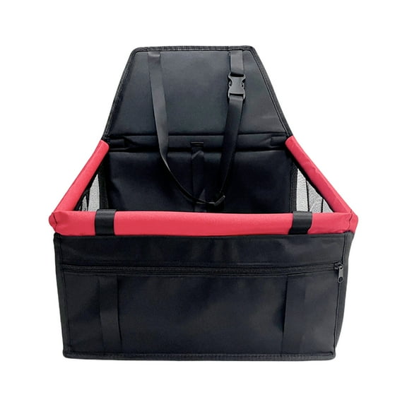 Mauxuk Waterproof Pet Car Seat for Dogs and Cats - Non-Slip Harness, PVC Frame, Easy Clean Oxford Cloth - Travel Booster Seat with Straps (Gray)