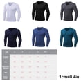 thumbnail image 4 of Guardurnaity Camiseta de compresión ligera y cómoda para hombre, camiseta de manga larga con cuello en V, camisetas largas para hombre Camisetas, 4 of 6