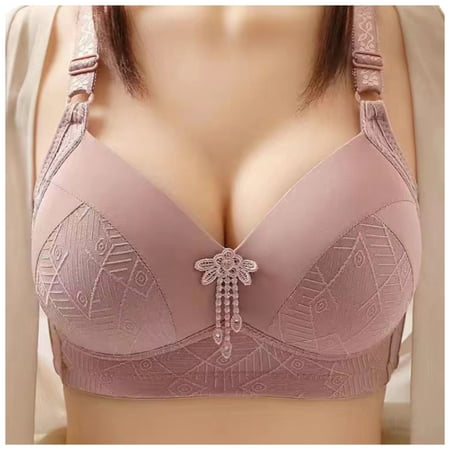 BYHONG Comfortable Seamless Full Coverage Bra for Women Wireless Bras with Soft Support Regular and Plus Size Khaki 36