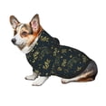 thumbnail image 6 of Goofa Golden line fox Pattern Small Dog Sweater Hoodies Pet Grey Hooded Soft Fleece Sweatshirts with Pocket Fall Winter Puppy Cat Sweaters Warm Clothes-Small, 6 of 8