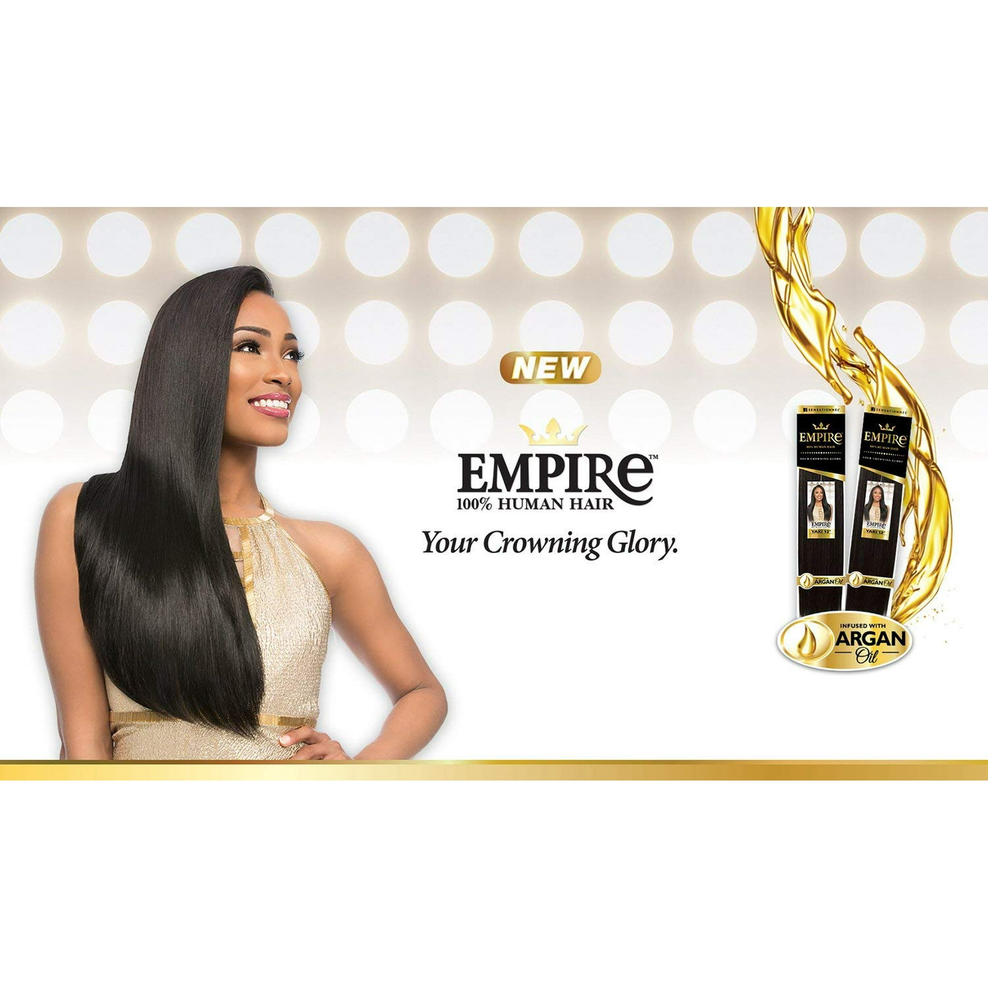 Sensationnel Empire yaki weave hair Empire straight human hair yaki texture hair for weaving and sew in styles Empire yaki 1 pack 18 inch 1 JETBLACK Walmart