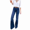 thumbnail image 2 of Women'S Lightweights High Waist Wide Leg Jeans Flared Denim Pants Casual Summer Streetwear XXL, 2 of 6