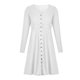 thumbnail image 4 of Vestidos Para Mujer Vestidos de Otoño Casual Otoño Sólido Erógeno Cuello en U Botones Manga Larga Cintura Vestido Odeerbi  ODB132578, 4 of 8