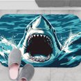 thumbnail image 5 of Great White Shark Luxury Flannel Bathroom Mats 16x24, Extra Soft and Absorbent Non-Slip Shower Rug for Bathroom Floor, 5 of 9