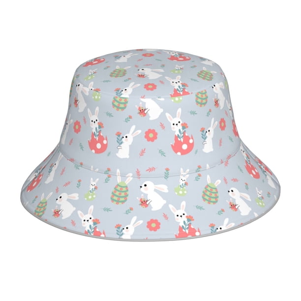 Fotbe Bunny cartoon with easter Sombrero Tipo Pescador con Estampado – Sombrero de Sol de Algodón de Moda para Playa, Golf, Pesca