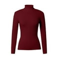 thumbnail image 4 of Bibifish Women Sweaters Winter Warm Long Sleeve High Neck Basic Pullover Sweaters Solid Color Casual Workout Knitted Tops For Ladies, 4 of 4