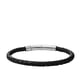 thumbnail image 1 of Pulsera Fossil JF00510797 de piel trenzada negra 20-22 cm, 1 of 4