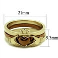thumbnail image 2 of Luxe Jewelry Designs Set of 3 Women's Gold and Light Brown Ion Plated Stainless Steel Rings, Size 5, 2 of 4