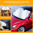 thumbnail image 6 of HOMEYA Tesla Model Y / Model 3 Sunshade, 240T Car Sun Shields for Windshield, Foldable Window Sun Shade for UV Rays Protection, Windshield Screen Covers Sun Visor for Front Window fit for  Model Y / 3, 6 of 7