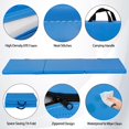 thumbnail image 4 of 6' x 2' Tri-Fold Portable Folding Exercise Gym Mat Extra Thick Foam Gymnastics Mat Aerobics Yoga Martial Arts MMA Stretching Core Workouts w/Carrying Handle, 4 of 18