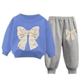 thumbnail image 4 of Toddler Kids Girls Clothes Ruffled Tops and Pants with Pockets Clothing Sets 2 Piece Outfits,3-4 Years,O, 4 of 4