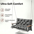 thumbnail image 3 of Kfuirde Swing Cushion, Bench Cushion Set, Indoor Outdoor Patio Seat Pad, Replacement Pillow for Garden Furniture, Lounger Chair Cushion for Porch & Balcony, Gray Style D, 3 of 6