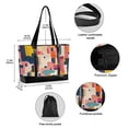 thumbnail image 2 of FORMRS Canvas Laptop Tote Bag for Women with 15.6" Computer Compartments Shoulder Handbag, Art Geometric, 2 of 7