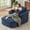 Blue, variant on Tmsan 45.3”W Oversized Chaise Lounge Chair Indoor, Corduroy Comfy Boneless Sleeper Sofa Couch with 3 Pillows, Reading Chairs for Living Room, Apartment, ,Bedroom,No Assembly, Black