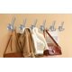 thumbnail image 2 of Tofiigrem Ganchos de pared de níquel cepillado, paquete de 6 ganchos para batas, ganchos de baño dobles de metal resistente, ganchos para toallas de mano montados en la pared para cubículo, baño, coci, 2 of 5