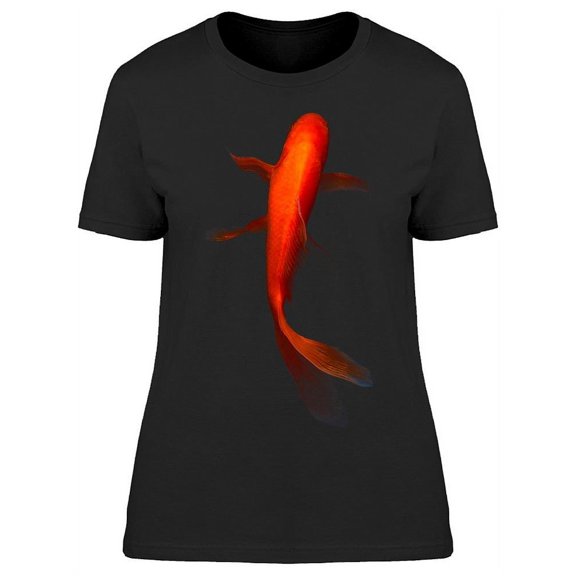 Bright Orange Koi Fish Isolate T-Shirt Women -Image by Shutterstock, Female Large