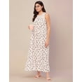 thumbnail image 2 of Moomaya Sleepwear, Sleeveless Long Nightdress, Printed Square Neck Nightgown Maxi, 2 of 9