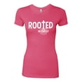 thumbnail image 2 of Wild Bobby Rooted in Christ Inspirational/Christian Women Slim Fit Junior Tee, Hot Pink, X-Large, 2 of 5