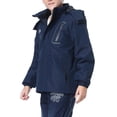 thumbnail image 4 of Girls and Boys Warm Winter Coats Kid's Fleece Ski Jacket Waterproof Rain Jackets, Navy, 4 of 7
