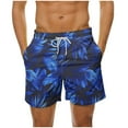 thumbnail image 2 of DIOAZUD Men's Swim Trunks Big and Tall Hawaiian Beach Shorts Drawstring Elastic Waist Swim Shorts Quick Dry Board Shorts Tropical Print Swimming Trunks Summer Surfing Shorts with Pockets, 2 of 6