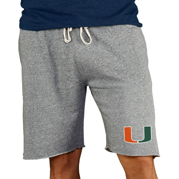Men's Concepts Sport Gray Miami Hurricanes Mainstream Terry Shorts