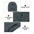 thumbnail image 5 of Little Donkey Andy Men's Puffer Jacket Lightweight Warm Winter Coat Hooded Windproof Insulated Jacket Grey M, 5 of 7