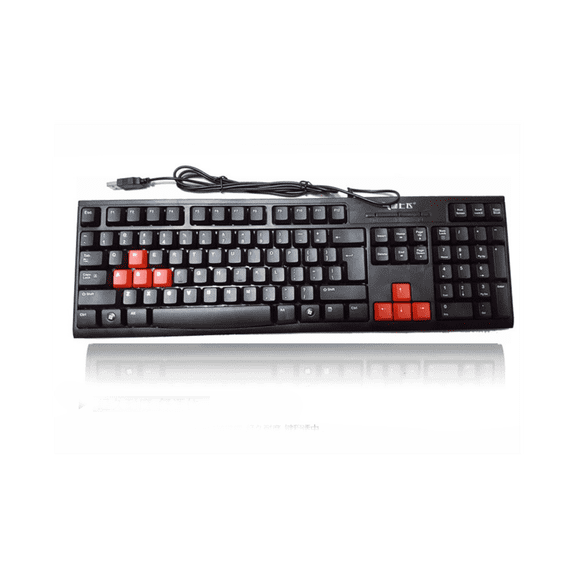 G2000 Desktop PC 104 Normal Keys Membrane keypad USB interface Wired Multimedia Keyboard (Black)