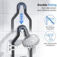 thumbnail image 3 of Aluminum Alloy Shower Caddy Hanging, No Drilling Over the Shower Head, 2 Levels Organizer with Hooks, Razor Holder, Soap Holder, 3 of 4