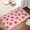 Cute Strawberry, variant on Brown Cowhide Cow Print Western Bathroom Decor Bath Mats, Soft Absorbent Bath Rug Non-Slip Floor Rug Carpets for Kitchen Bathroom Laundry Bedroom Living Room Decoration