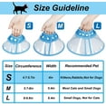 thumbnail image 3 of 6in Cat Cone Recovery Pet Cone for Cats after Surgery Adjustable Surgical Elizabeth E-Collar(Blue), 3 of 8