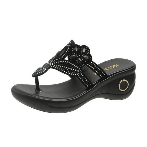 Amzcrzy Zapatos de mujer,Zapatos de mujer,Zapatillas de mujer, Sandalias de playa para mujer, de suela gruesa, informales, antideslizantes, de verano Sandalias Mujer Zapatillas De Casa