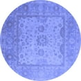 thumbnail image 1 of Ahgly Company Indoor Round Oriental Blue Industrial Area Rugs, 4' Round, 1 of 4