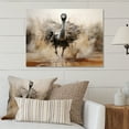 thumbnail image 2 of Designart "Africa Flightless Birds Dash" Animals Metal Art Print, 2 of 5